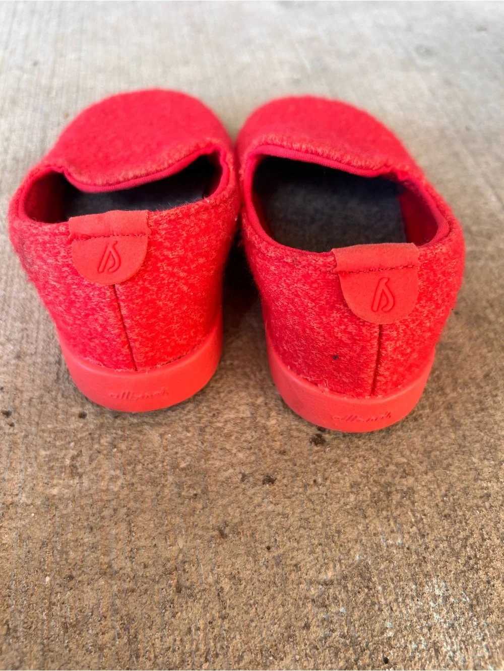 allbirds Kids Red Wool Slip-Ons
